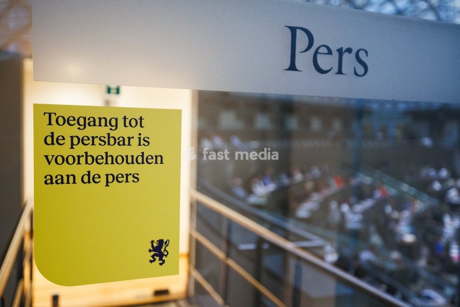 The Press room at the Flemish parliament pictured to illustrate the press at work in Belgium, Friday 2 October 2026