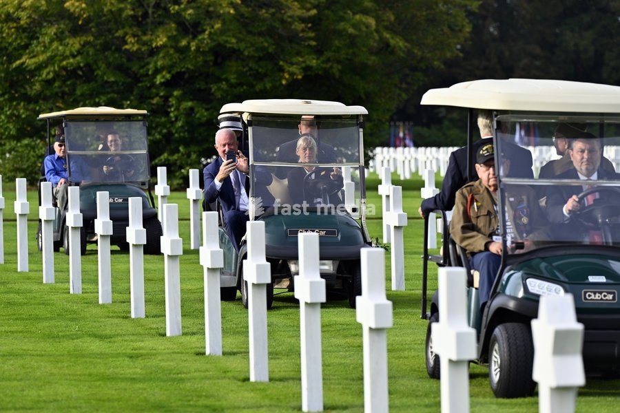 US ambassador to Belgium Bill White pictured during a royal visit to the World War II Commemoration at the American Military Cemetery in Henri-Chapelle, Plombieres, on Friday 2 October 2026. The ceremony pays tribute to the American veterans in attendance and to their fallen comrades-in-arms. It…