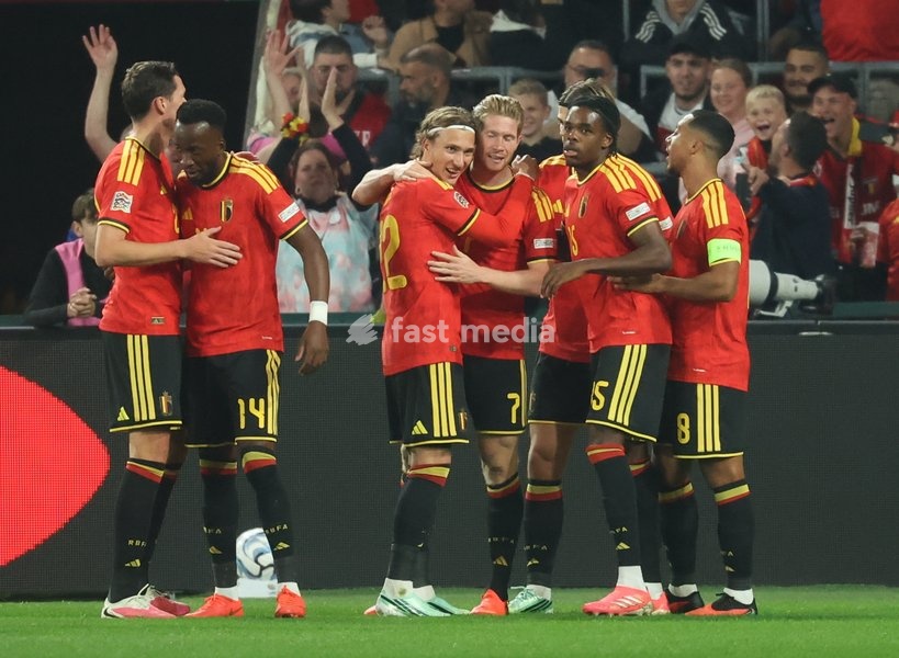 Belgium's Kevin De Bruyne celebrates after scoring during pictured during a soccer game between Belgian national team Red Devils and Turkey, on Friday 2 October 2026 in Liege, the third game of the UEFA Nations League group stage