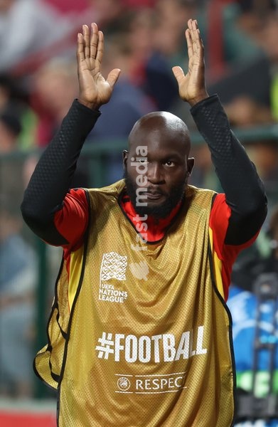 Belgium's Romelu Lukaku pictured during pictured during a soccer game between Belgian national team Red Devils and Turkey, on Friday 2 October 2026 in Liege, the third game of the UEFA Nations League group stage
