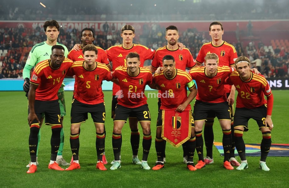Red Devils pictured before a soccer game between Belgian national team Red Devils and Turkey, on Friday 2 October 2026 in Liege, the third game of the UEFA Nations League group stage