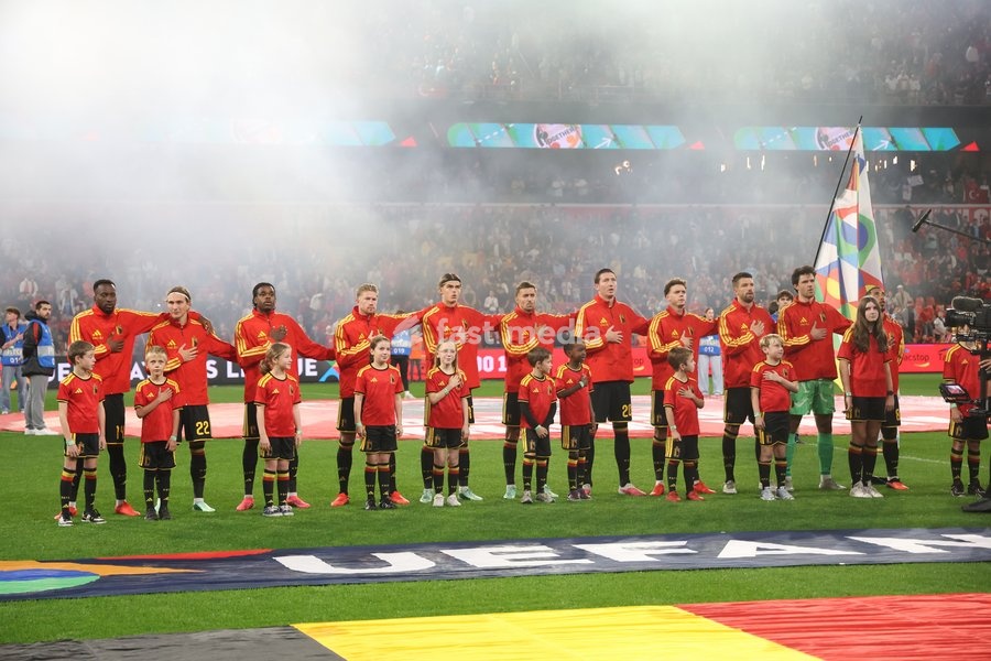 Red Devils pictured before a soccer game between Belgian national team Red Devils and Turkey, on Friday 2 October 2026 in Liege, the third game of the UEFA Nations League group stage