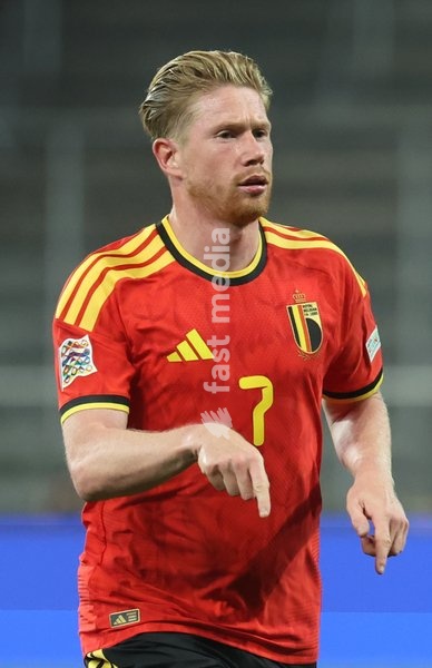 Belgium's Kevin De Bruyne celebrates after scoring during pictured during a soccer game between Belgian national team Red Devils and Turkey, on Friday 2 October 2026 in Liege, the third game of the UEFA Nations League group stage