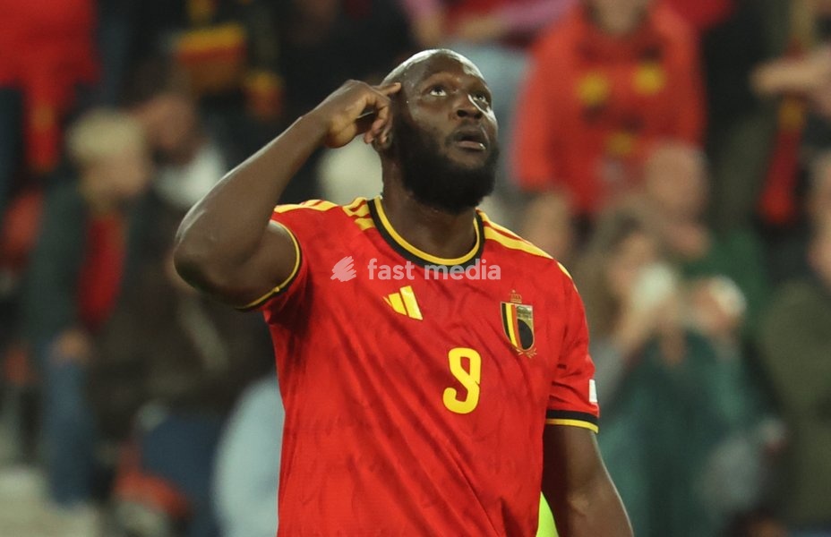 Belgium's Romelu Lukaku celebrates after scoring during pictured during a soccer game between Belgian national team Red Devils and Turkey, on Friday 2 October 2026 in Liege, the third game of the UEFA Nations League group stage