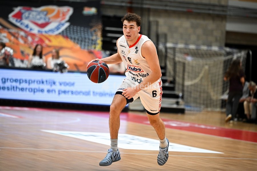 Limburg's Achile Spodane pictured in action during a basketball match between Limburg United and Kangoeroes Mechelen, Friday 2 October 2026, in Hasselt, on the first game in Belgium of the 'BNXT League' Belgian/ Dutch first division basket championship 2026-2027