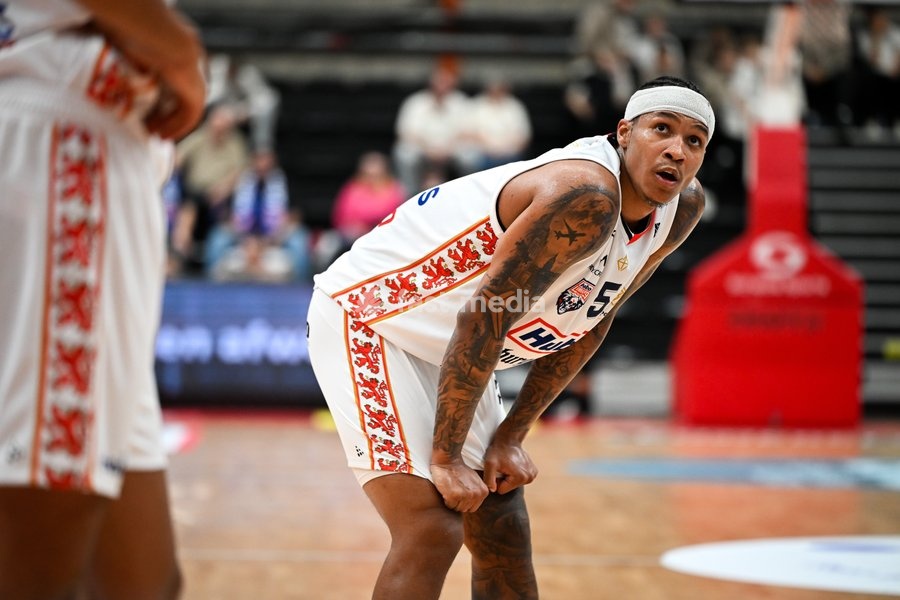 Limburg's Deion Hammond pictured during a basketball match between Limburg United and Kangoeroes Mechelen, Friday 2 October 2026, in Hasselt, on the first game in Belgium of the 'BNXT League' Belgian/ Dutch first division basket championship 2026-2027