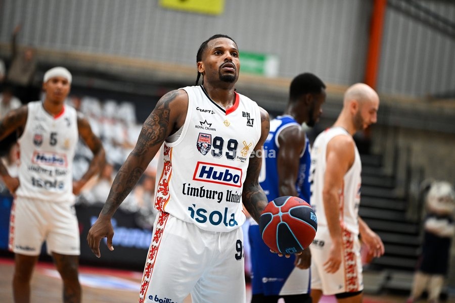 Limburg's Vincent Shahid pictured during a basketball match between Limburg United and Kangoeroes Mechelen, Friday 2 October 2026, in Hasselt, on the first game in Belgium of the 'BNXT League' Belgian/ Dutch first division basket championship 2026-2027
