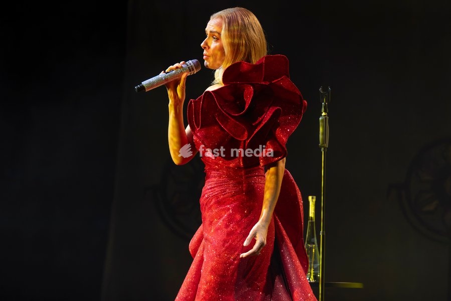Katherine Jenkins OBE performs at Bridgewater Hall, Manchester, England, on the first night of her 25th Anniversary Tour