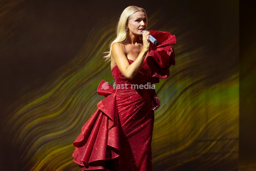 Katherine Jenkins OBE performs at Bridgewater Hall, Manchester, England, on the first night of her 25th Anniversary Tour
