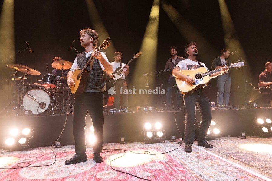 Ross McNerney and Robbie Cunningham of Amble, performs live, at O2 City Hall, Newcastle, UK, on 2 October 2026