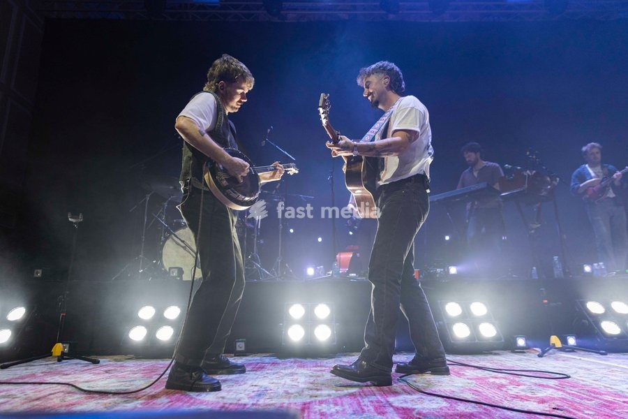 Ross McNerney and Robbie Cunningham of Amble, performs live, at O2 City Hall, Newcastle, UK, on 2 October 2026