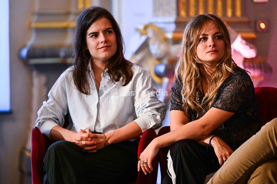 humourist Fanny Ruwet and actress Fantine Harduin pictured during the closing night of the 41st edition of FIFF Festival International du Film Francophone de Namur (Namur International French-speaking Film Festival) (30/09-04/10), Saturday 3 October 2026 in Namur