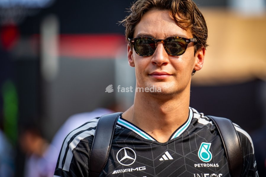 George Russell (GBR) - Mercedes-AMG PETRONAS F1 Team during Practice sessions of Saturday of Formula 1 Gulf Air Bahrain Grand Prix in Malaysia 2026 at Sepang International Circuit in Sepang, Malaysia. Round 16 of 23 of the 2026 FIA Formula One World Championship, held October 2-4, 2026. The race…