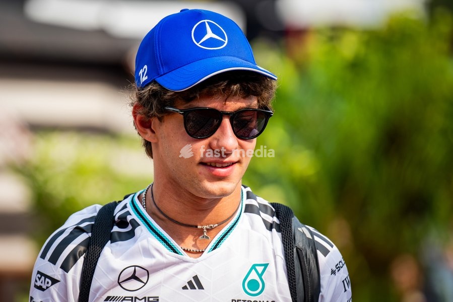 Andrea Kimi Antonelli (ITA) - Mercedes-AMG PETRONAS F1 Team during Practice sessions of Saturday of Formula 1 Gulf Air Bahrain Grand Prix in Malaysia 2026 at Sepang International Circuit in Sepang, Malaysia. Round 16 of 23 of the 2026 FIA Formula One World Championship, held October 2-4, 2026. The…