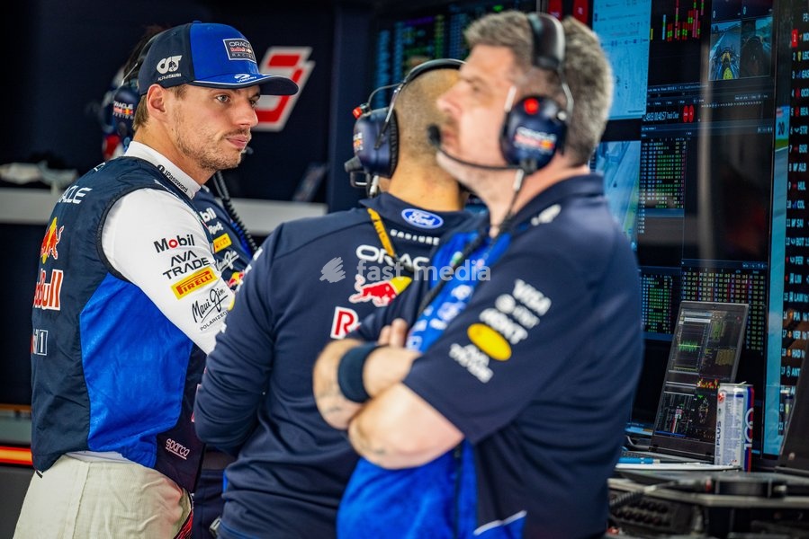 Max Verstappen (NED) - Oracle Red Bull Racing during Practice sessions of Saturday of Formula 1 Gulf Air Bahrain Grand Prix in Malaysia 2026 at Sepang International Circuit in Sepang, Malaysia. Round 16 of 23 of the 2026 FIA Formula One World Championship, held October 2-4, 2026. The race was…