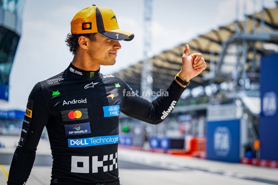 Lando Norris (GBR) - McLaren Mastercard F1 Team during Practice sessions of Saturday of Formula 1 Gulf Air Bahrain Grand Prix in Malaysia 2026 at Sepang International Circuit in Sepang, Malaysia. Round 16 of 23 of the 2026 FIA Formula One World Championship, held October 2-4, 2026. The race was…