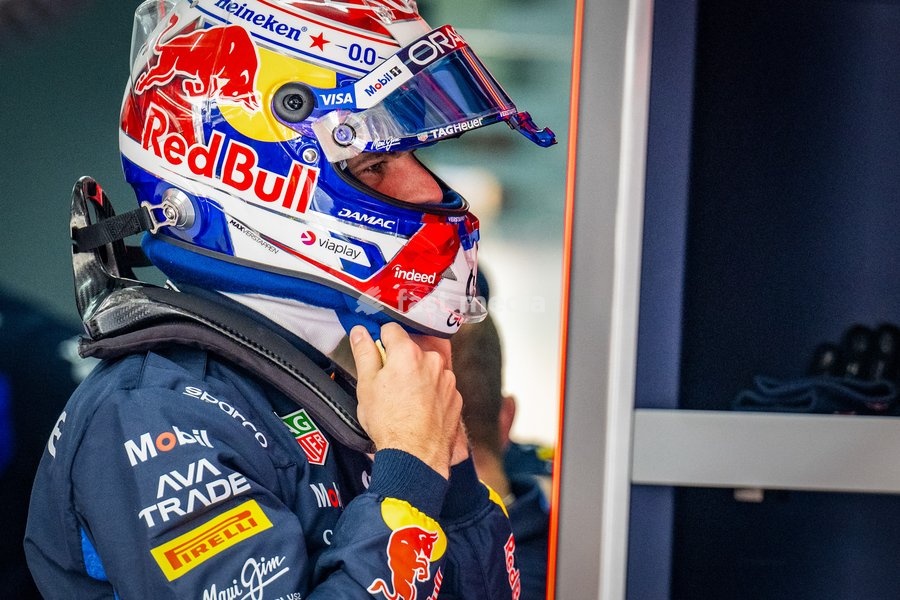 Max Verstappen (NED) - Oracle Red Bull Racing during Practice sessions of Saturday of Formula 1 Gulf Air Bahrain Grand Prix in Malaysia 2026 at Sepang International Circuit in Sepang, Malaysia. Round 16 of 23 of the 2026 FIA Formula One World Championship, held October 2-4, 2026. The race was…