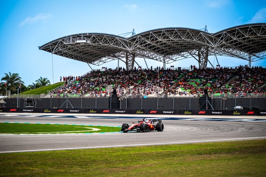 Charles Leclerc (MON) - Scuderia Ferrari HP during Practice sessions of Saturday of Formula 1 Gulf Air Bahrain Grand Prix in Malaysia 2026 at Sepang International Circuit in Sepang, Malaysia. Round 16 of 23 of the 2026 FIA Formula One World Championship, held October 2-4, 2026. The race was…
