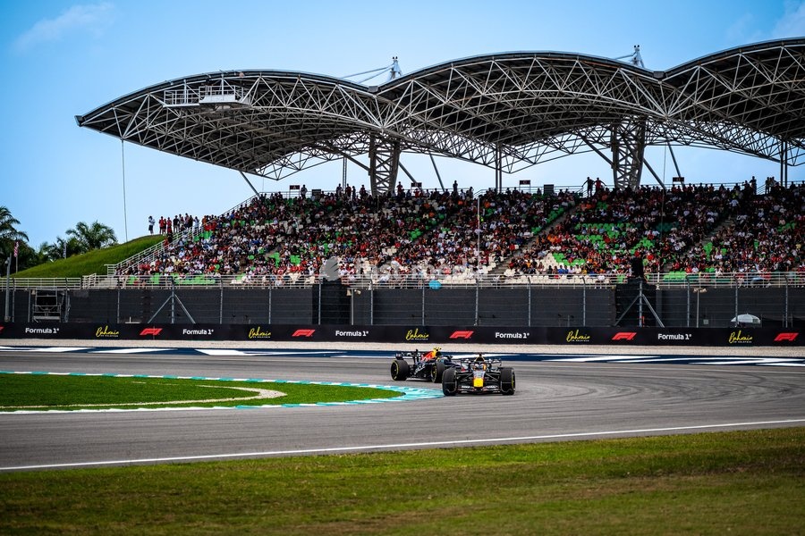 Max Verstappen (NED) - Oracle Red Bull Racing during Practice sessions of Saturday of Formula 1 Gulf Air Bahrain Grand Prix in Malaysia 2026 at Sepang International Circuit in Sepang, Malaysia. Round 16 of 23 of the 2026 FIA Formula One World Championship, held October 2-4, 2026. The race was…