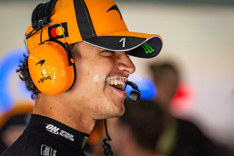 Lando Norris (GBR) - McLaren Mastercard F1 Team during Practice sessions of Saturday of Formula 1 Gulf Air Bahrain Grand Prix in Malaysia 2026 at Sepang International Circuit in Sepang, Malaysia. Round 16 of 23 of the 2026 FIA Formula One World Championship, held October 2-4, 2026. The race was…