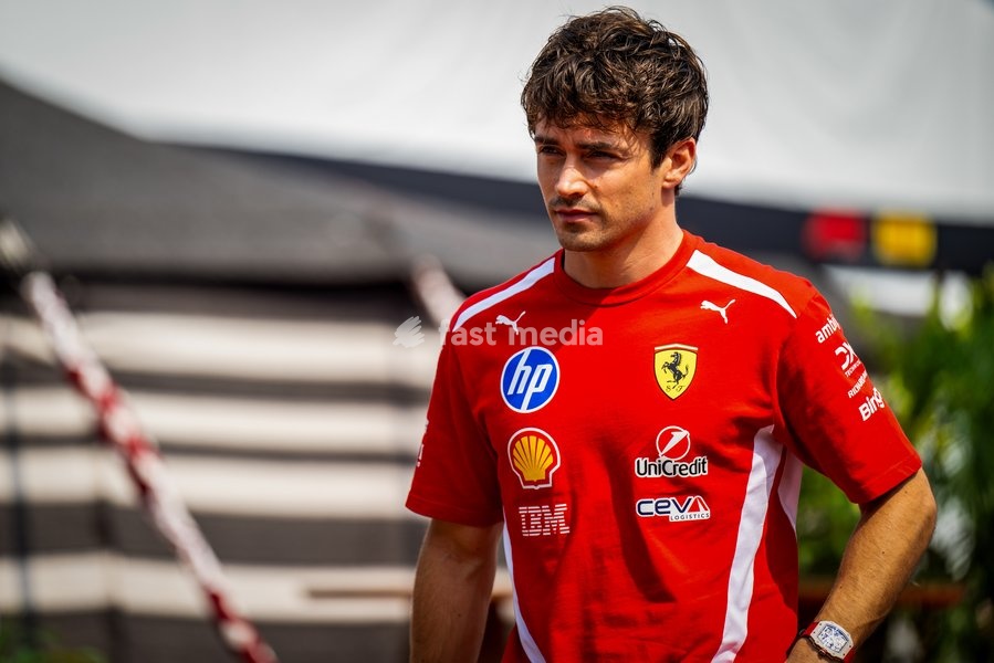 Charles Leclerc (MON) - Scuderia Ferrari HP during Practice sessions of Saturday of Formula 1 Gulf Air Bahrain Grand Prix in Malaysia 2026 at Sepang International Circuit in Sepang, Malaysia. Round 16 of 23 of the 2026 FIA Formula One World Championship, held October 2-4, 2026. The race was…