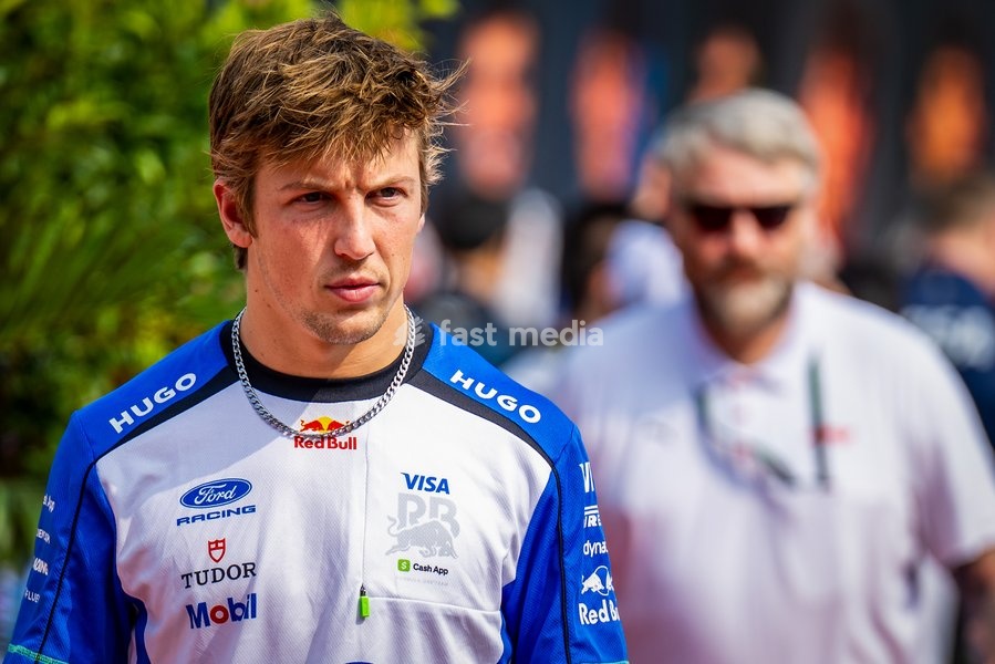 Liam Lawson (NZL) - Visa Cash App Racing Bulls during Practice sessions of Saturday of Formula 1 Gulf Air Bahrain Grand Prix in Malaysia 2026 at Sepang International Circuit in Sepang, Malaysia. Round 16 of 23 of the 2026 FIA Formula One World Championship, held October 2-4, 2026. The race was…