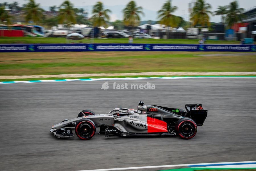 Nico Hulkenberg (GER) - Audi Revolut F1 Team during Practice sessions of Saturday of Formula 1 Gulf Air Bahrain Grand Prix in Malaysia 2026 at Sepang International Circuit in Sepang, Malaysia. Round 16 of 23 of the 2026 FIA Formula One World Championship, held October 2-4, 2026. The race was…