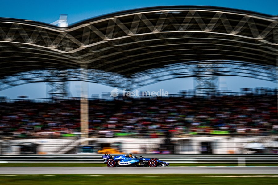 Carlos Sainz Jr (ESP) - Atlassian Williams F1 Team during Qualifying of Saturday of Formula 1 Gulf Air Bahrain Grand Prix in Malaysia 2026 at Sepang International Circuit in Sepang, Malaysia. Round 16 of 23 of the 2026 FIA Formula One World Championship, held October 2-4, 2026. The race was…