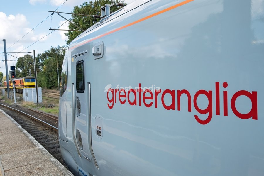Greater Anglia train at the train station in Ipswich, Suffolk. United Kingdom. 02 October 2026