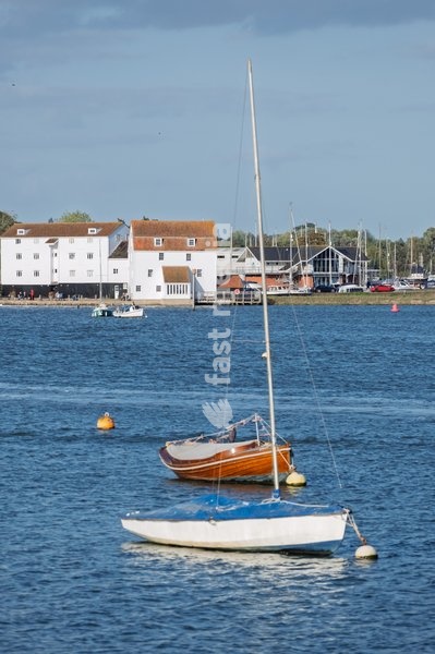 The Tide Mill, Woodbridge, one of only a handful in the world still producing flour on a regular basis and among the first tide mills in the country, working on the same site for over 850 years. Boats at Woodbridge on the River Deben near Ipswich, Suffolk. United Kingdom. 02 October 2026