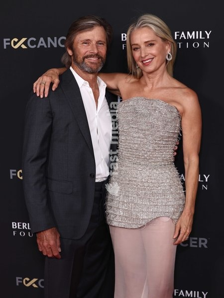 Grant Show and Katherine LaNasa at The Barbara Berlanti 'Heroes Gala' Benefitting F Cancer held at The Barker Hangar on October 3, 2026 in Santa Monica, Los Angeles, California, United States