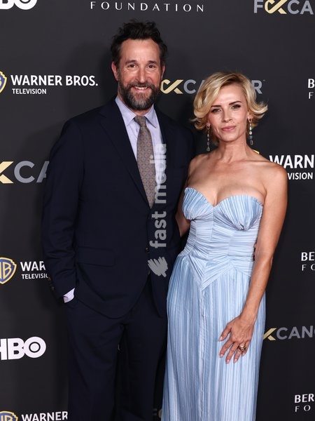 Noah Wyle and Sara Wells at The Barbara Berlanti 'Heroes Gala' Benefitting F Cancer held at The Barker Hangar on October 3, 2026 in Santa Monica, Los Angeles, California, United States