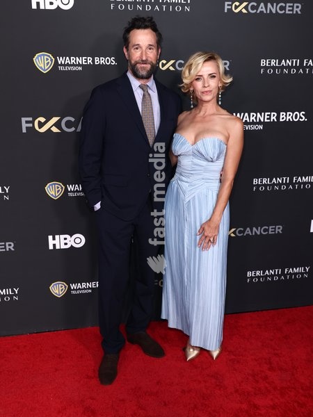 Noah Wyle and Sara Wells at The Barbara Berlanti 'Heroes Gala' Benefitting F Cancer held at The Barker Hangar on October 3, 2026 in Santa Monica, Los Angeles, California, United States