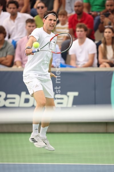 Dominic Thiem of Team Murray in action during the Rafa Nadal Academy Slam at the Rafa Nadal Academy in Manacor, Mallorca, Spain on October 3, 2026