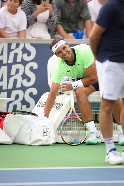 Rafael Nadal of Team Rafa in action during the Rafa Nadal Academy Slam at the Rafa Nadal Academy in Manacor, Mallorca, Spain on October 3, 2026