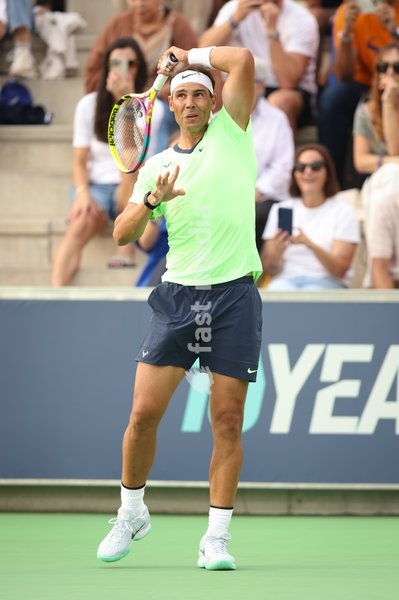 Rafael Nadal of Team Rafa in action during the Rafa Nadal Academy Slam at the Rafa Nadal Academy in Manacor, Mallorca, Spain on October 3, 2026