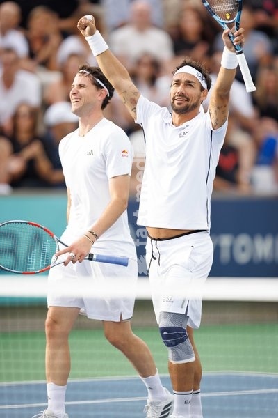 Fabio Fognini of Team Murray celebrates during the Rafa Nadal Academy Slam at the Rafa Nadal Academy in Manacor, Mallorca, Spain on October 3, 2026
