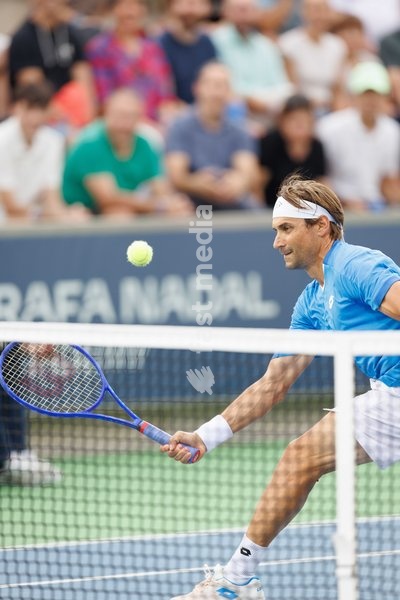David Ferrer of Team Rafa in action during the Rafa Nadal Academy Slam at the Rafa Nadal Academy in Manacor, Mallorca, Spain on October 3, 2026