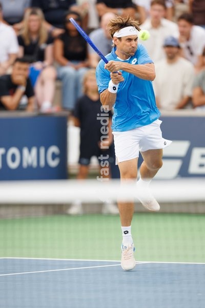 David Ferrer of Team Rafa in action during the Rafa Nadal Academy Slam at the Rafa Nadal Academy in Manacor, Mallorca, Spain on October 3, 2026