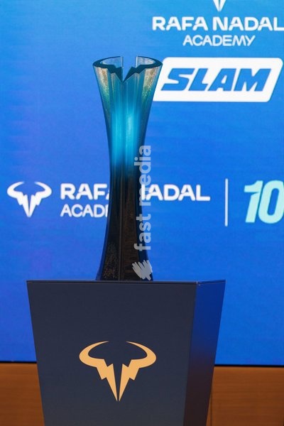 Players compete for the Rafa Nadal Academy Slam Trophy, part of the Rafa Nadal Academy 10th Anniversary celebrations at the Rafa Nadal Academy in Manacor, Mallorca, Spain on October 3, 2026