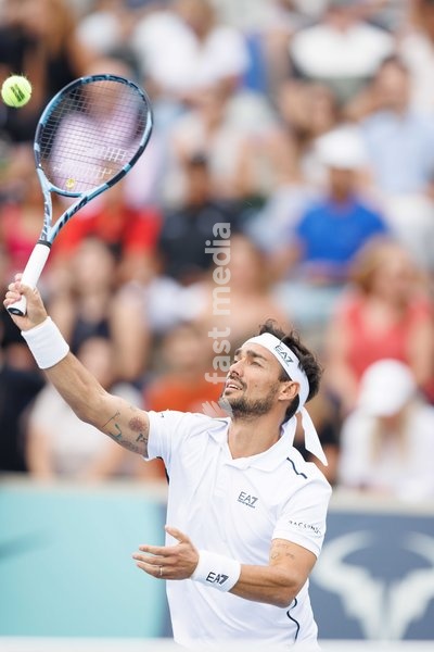Fabio Fognini of Team Murray in action during the Rafa Nadal Academy Slam at the Rafa Nadal Academy in Manacor, Mallorca, Spain on October 3, 2026