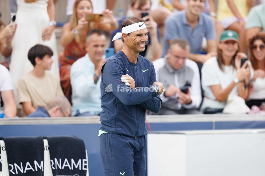 Rafael Nadal of Team Rafa in action during the Rafa Nadal Academy Slam at the Rafa Nadal Academy in Manacor, Mallorca, Spain on October 3, 2026