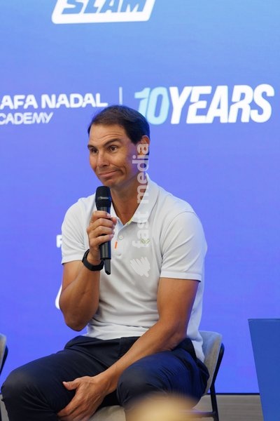 Rafa Nadal of Team Rafa during press conference for the Rafa Nadal Academy Slam at the Rafa Nadal Academy in Manacor, Mallorca, Spain on October 3, 2026