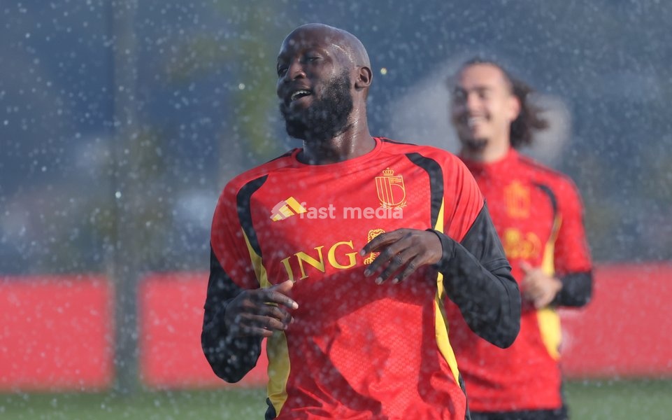 Belgium's Romelu Lukaku pictured during a training session of the Red Devils, the Belgian national soccer team, at the national training center in Tubize, Sunday 4 October 2026. The team is preparing for their game against France on Monday, their fourth game in the UEFA Nations League competition