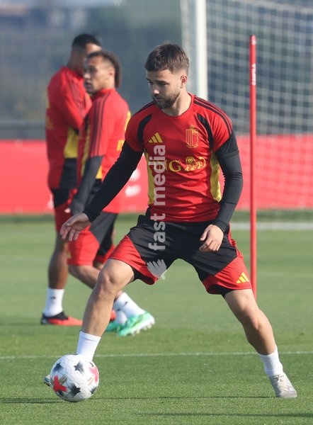 Belgium's Nicolas Raskin pictured during a training session of the Red Devils, the Belgian national soccer team, at the national training center in Tubize, Sunday 4 October 2026. The team is preparing for their game against France on Monday, their fourth game in the UEFA Nations League competition