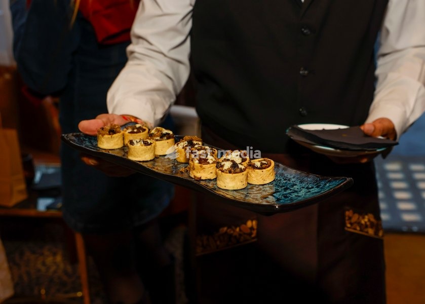 Wild Mushroom Tart with Truffle Hollandaise at the The Leopard Bar Launch Party at The Rubens at the Palace