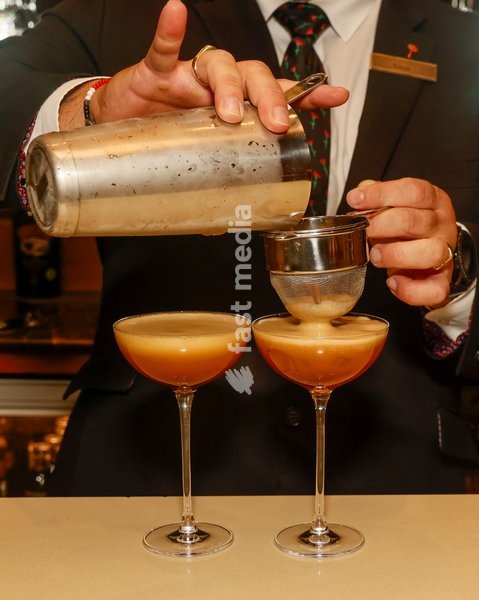 Classic Espresso Martini with illy espresso, Ketel One vodka, Kahlua and maple syrup at the The Leopard Bar Launch Party at The Rubens at the Palace
