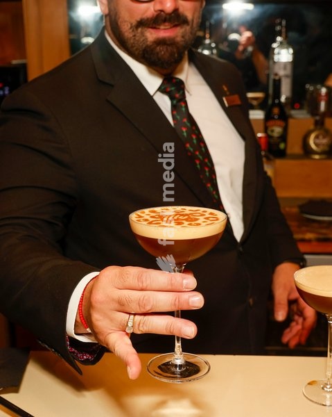 Classic Espresso Martini with illy espresso, Ketel One vodka, Kahlua and maple syrup at the The Leopard Bar Launch Party at The Rubens at the Palace