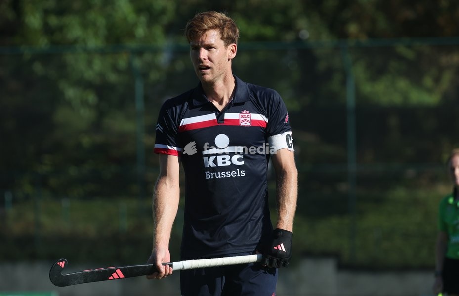 Leopold's Gauthier Boccard pictured during a hockey game between Royal Leopold Club and KHC Dragons on Sunday 4 October 2026 in Brussels, on day 4 of the Belgian first division hockey championship
