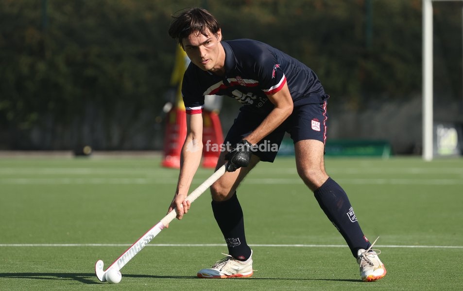 Leopold's Arthur Molle pictured during a hockey game between Royal Leopold Club and KHC Dragons on Sunday 4 October 2026 in Brussels, on day 4 of the Belgian first division hockey championship